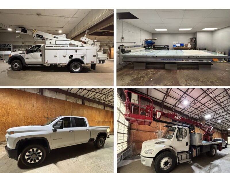 ONLINE ONLY AUCTION: Surplus Equipment, Trucks, Tools & Materials from Sign Business